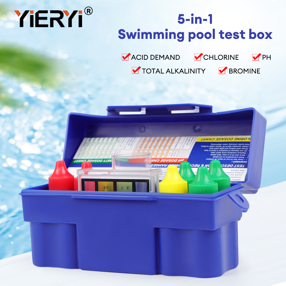 Marine Aquarium Water Test Kit - Yieryi 5-drożny zestaw testowy do basenu