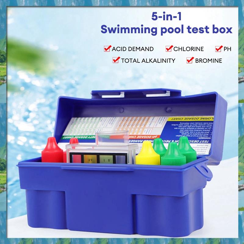 Marine Aquarium Water Test Kit - Nowy 5-wzmacniaczowy zestaw do testowania basenu