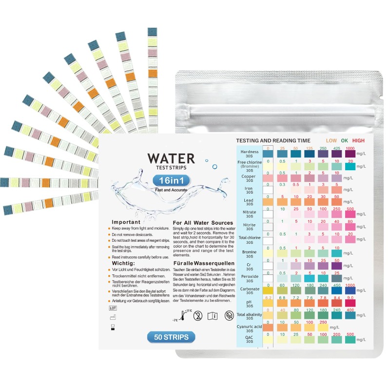 Marine Aquarium Water Test Kit - Paski testowe do akwarium słodkowodnego, zestaw