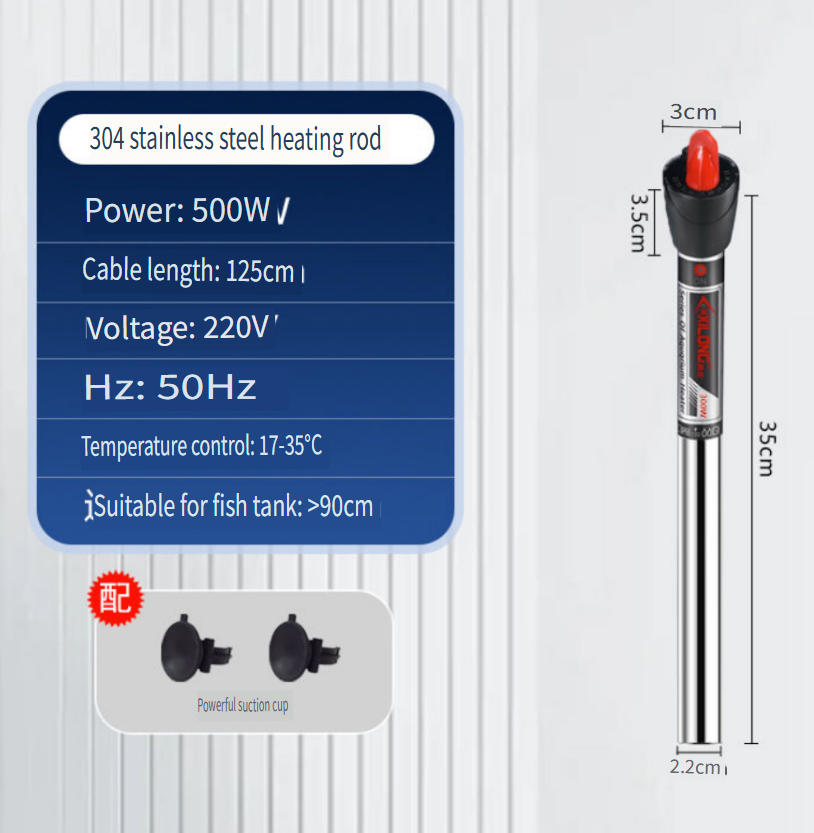 Marine Aquarium Heater - Grzałka do akwarium ze stali nierdzewnej