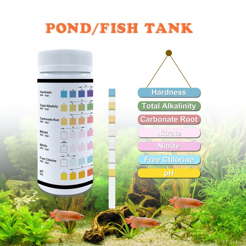 Marine Aquarium Water Test Kit - Paski testowe do akwarium 7w1 Profesjonalny